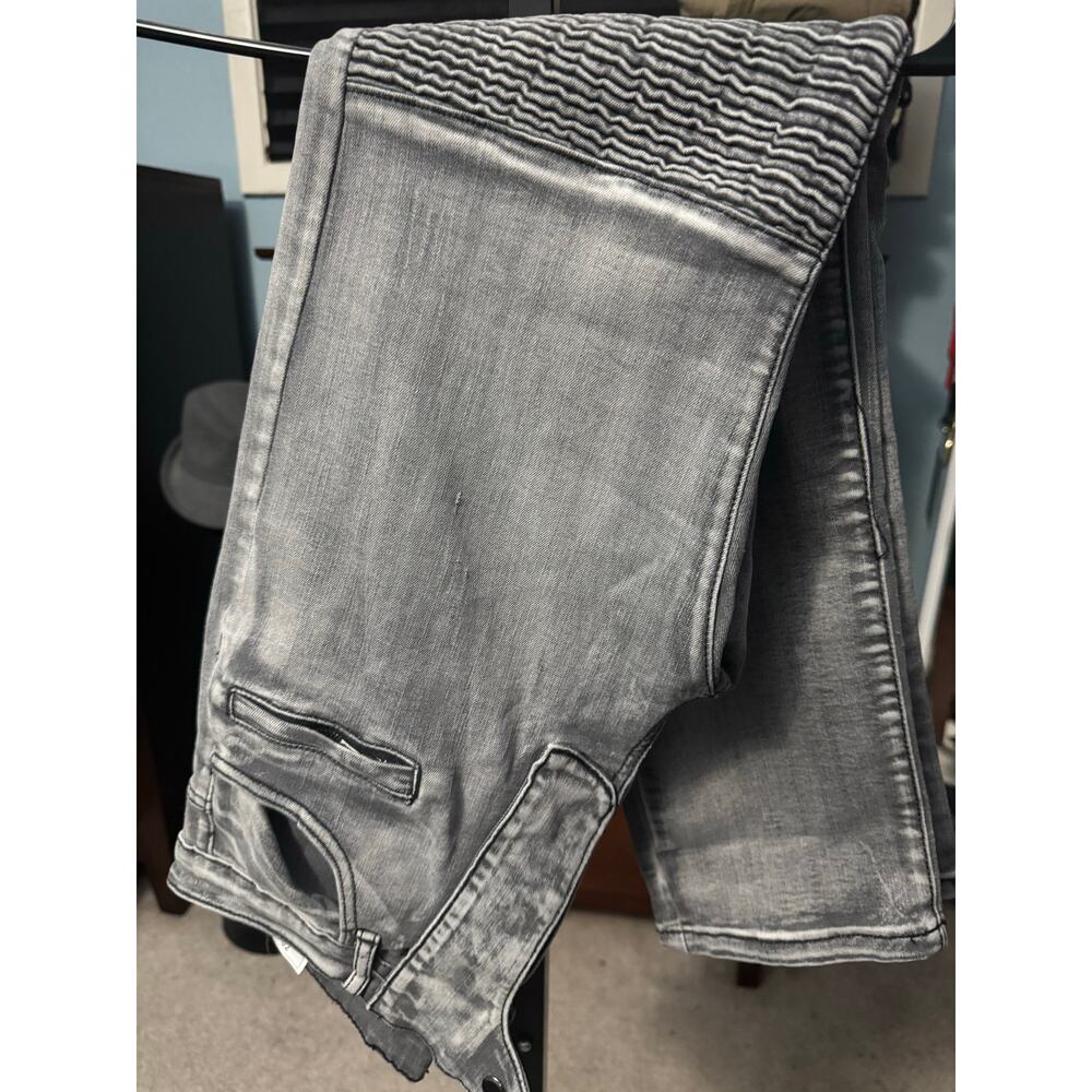Men’s Gray/Black Motorcycle Jeans